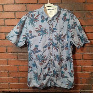Vans Casual Tropical Pineapple Button Down Junior Shirt XL